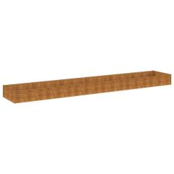 Jardini&egrave;re bac lit sur&eacute;lev&eacute; plantes fleurs terrasse jardin de jardin 579 x 100 x 36 cm acier corten