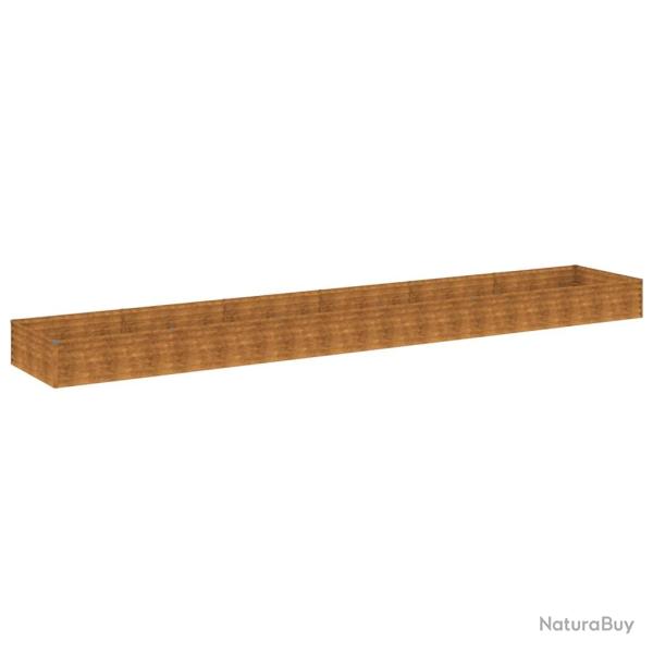 Jardini�re bac lit sur�lev� plantes fleurs terrasse jardin de jardin 579 x 100 x 36 cm acier corten