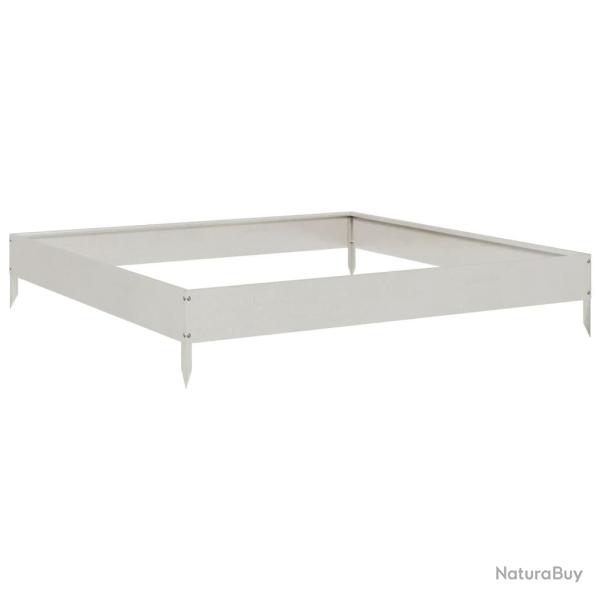 Jardini�re bac lit sur�lev� plantes fleurs terrasse jardin de jardin 100 x 100 x 18,5 cm acier inox