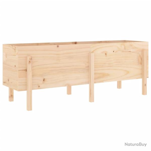 Jardini�re bac lit sur�lev� plantes fleurs terrasse jardin de jardin 160 x 50 x 57 cm bois de pin m