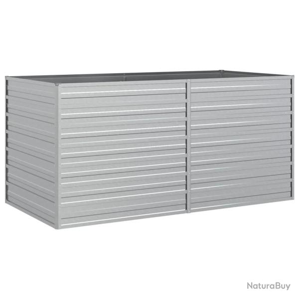 Jardini�re bac lit sur�lev� plantes fleurs terrasse jardin de jardin 160 x 80 x 77 cm acier galvani