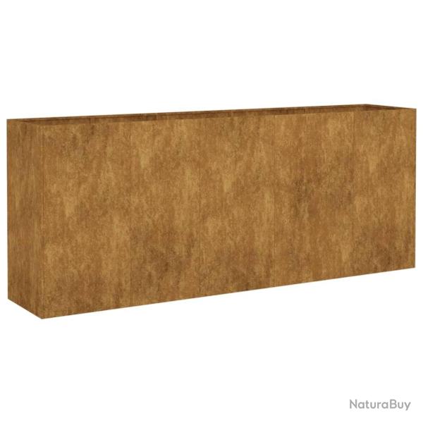Jardini�re bac lit sur�lev� plantes fleurs terrasse jardin de jardin 200 x 40 x 80 cm acier corten
