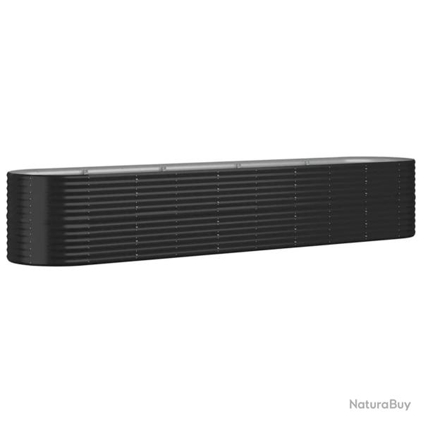Jardini�re bac lit sur�lev� plantes fleurs terrasse jardin de jardin acier enduit de poudre anthrac