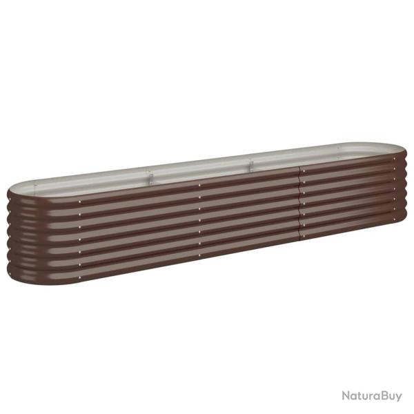 Jardini�re bac lit sur�lev� plantes fleurs terrasse jardin de jardin acier enduit de poudre marron