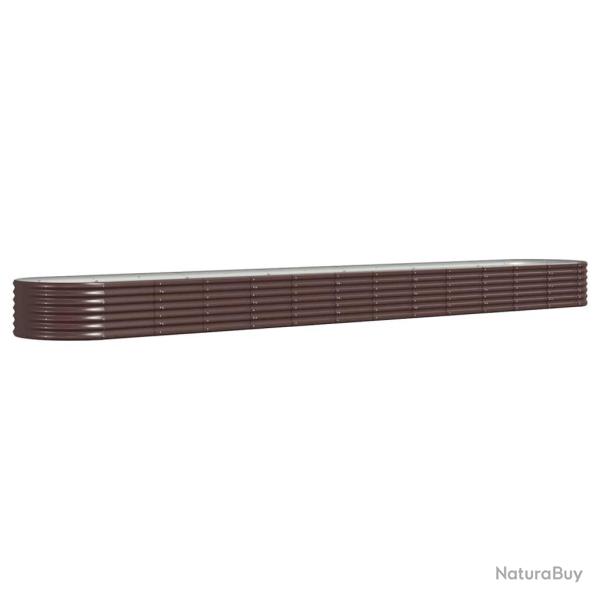 Jardini�re bac lit sur�lev� plantes fleurs terrasse jardin de jardin acier enduit de poudre marron