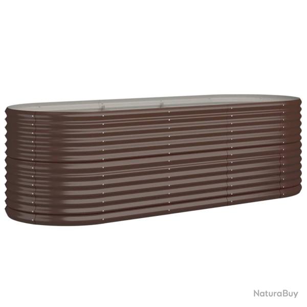 Jardini�re bac lit sur�lev� plantes fleurs terrasse jardin de jardin acier enduit de poudre marron