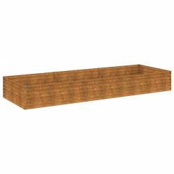 Jardini&egrave;re bac lit sur&eacute;lev&eacute; plantes fleurs terrasse jardin de jardin 291 x 100 x 36 cm acier corten