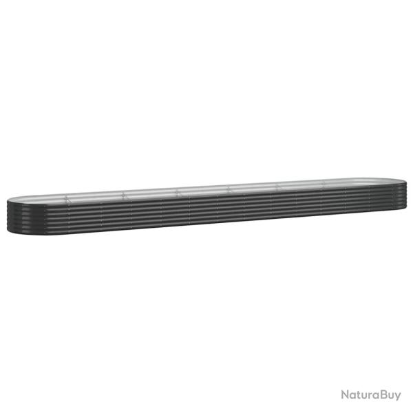 Jardini�re bac lit sur�lev� plantes fleurs terrasse jardin de jardin acier enduit de poudre anthrac