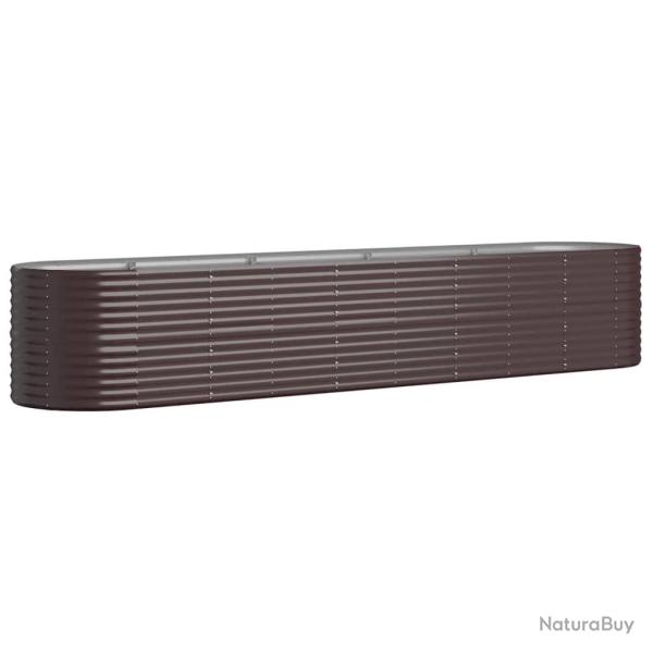 Jardini�re bac lit sur�lev� plantes fleurs terrasse jardin de jardin acier enduit de poudre marron