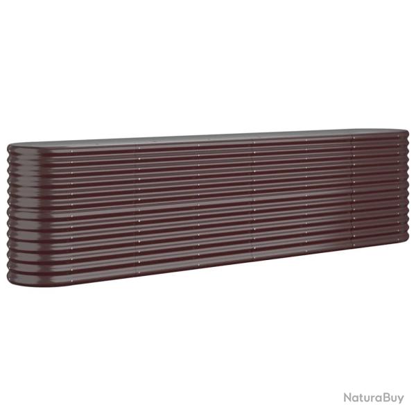 Jardini�re bac lit sur�lev� plantes fleurs terrasse jardin de jardin acier enduit de poudre marron