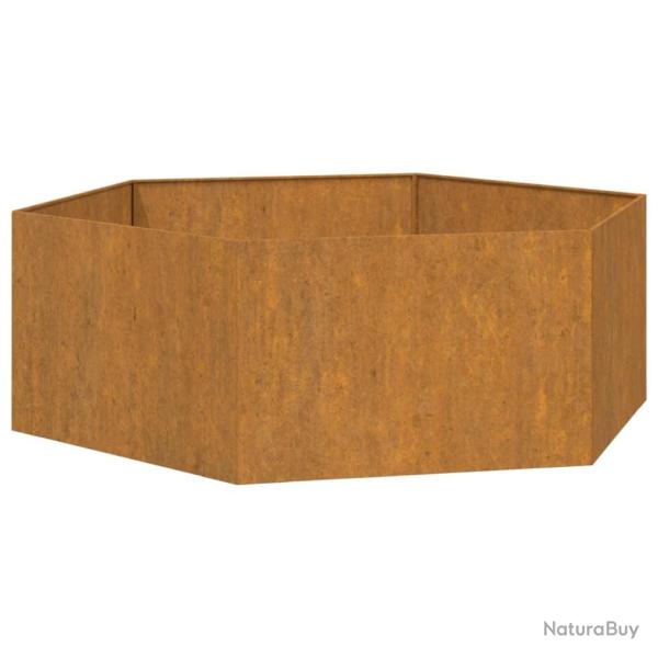 Jardini�re bac lit sur�lev� plantes fleurs terrasse jardin Rouill� 138 x 120 x 45 cm acier corten m