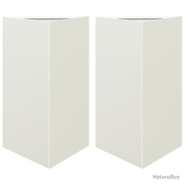 Jardini�re bac lit sur�lev� plantes fleurs jardin terrasses lot de 2 triangulaire 50 x 43 x 75 cm a