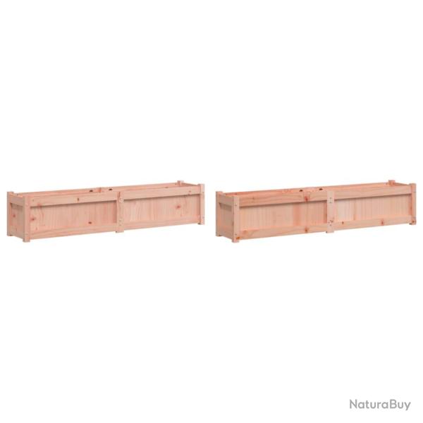 Jardini�re bac lit sur�lev� plantes fleurs jardin terrasses lot de 2 bois massif douglas marron 02_