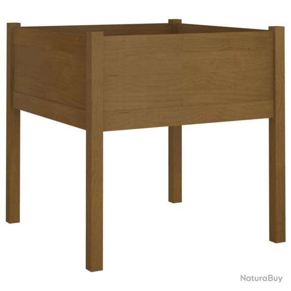 Jardini�re bac lit sur�lev� plantes fleurs terrasse jardin d'ext�rieur 70 x 70 x 70 cm Pin massif m