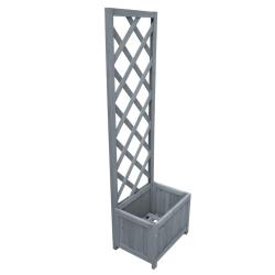 Jardini&egrave;re bac lit sur&eacute;lev&eacute; plantes fleurs terrasse jardin en treillis 40 x 30 x 135 cm bois de sap