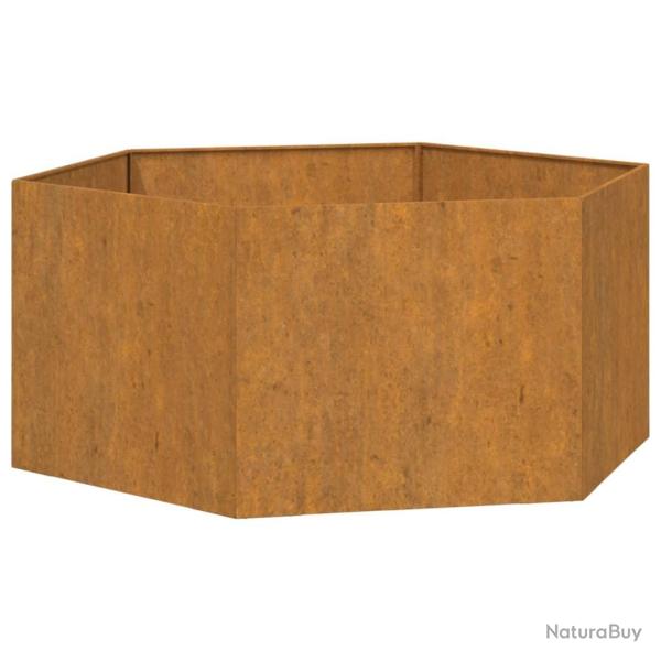 Jardini�re bac lit sur�lev� plantes fleurs terrasse jardin Rouill� 90 x 90 x 45 cm acier corten mar