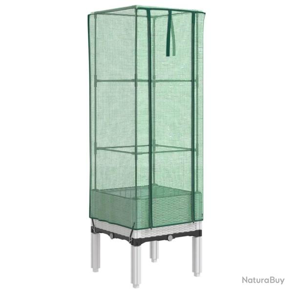 Jardini�re bac lit sur�lev� plantes fleurs terrasse jardin sur�lev�e avec housse aspect rotin 40 x