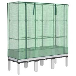 Jardini&egrave;re bac lit sur&eacute;lev&eacute; plantes fleurs terrasse jardin sur&eacute;lev&eacute;e avec housse aspect rotin 120 x