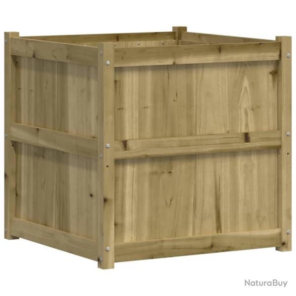 Jardini�re bac lit sur�lev� plantes fleurs terrasse jardin d'ext�rieur 70 x 70 x 70 cm bois de pin