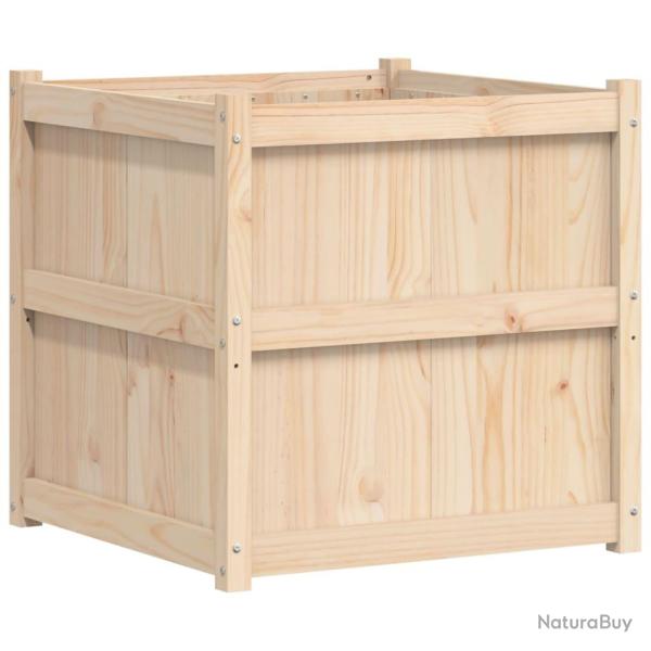 Jardini�re bac lit sur�lev� plantes fleurs terrasse jardin d'ext�rieur 70 x 70 x 70 cm bois de pin