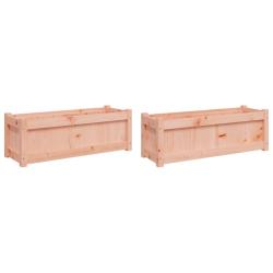 Jardini&egrave;re bac lit sur&eacute;lev&eacute; plantes fleurs jardin terrasses lot de 2 cm bois massif douglas marron