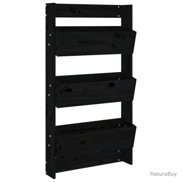 Jardini�re bac lit sur�lev� plantes fleurs terrasse jardin murale 3 niveaux 60 x 18,5 x 110 cm bois