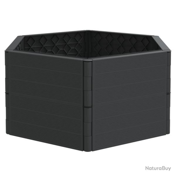 Jardini�re bac lit sur�lev� plantes fleurs terrasse jardin PP anthracite 02_0038715
