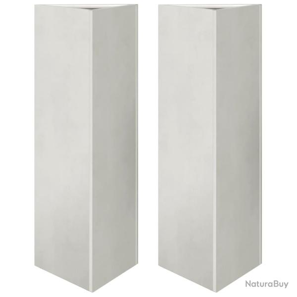 Jardini�re bac lit sur�lev� plantes fleurs jardin terrasses lot de 2 triangulaire 30 x 26 x 75 cm a