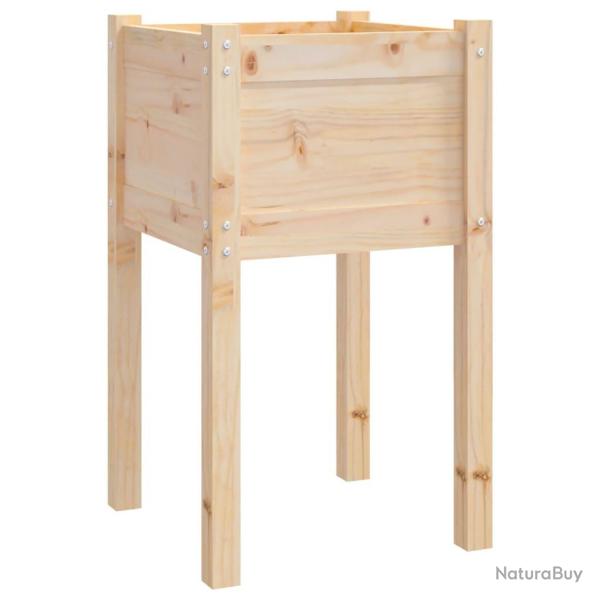 Jardini�re bac lit sur�lev� plantes fleurs terrasse jardin d'ext�rieur 50 x 50 x 70 cm bois de pin