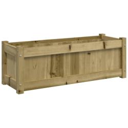 Jardini&egrave;re bac lit sur&eacute;lev&eacute; plantes fleurs terrasse jardin d'ext&eacute;rieur 90 x 31 x 31 cm bois de pin