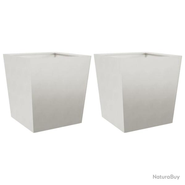 Jardini�re bac lit sur�lev� plantes fleurs jardin terrasses lot de 2 50 x 50 x 50 cm acier inoxydab