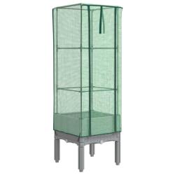 Jardini&egrave;re bac lit sur&eacute;lev&eacute; plantes fleurs terrasse jardin sur&eacute;lev&eacute;e avec housse aspect rotin 40 x