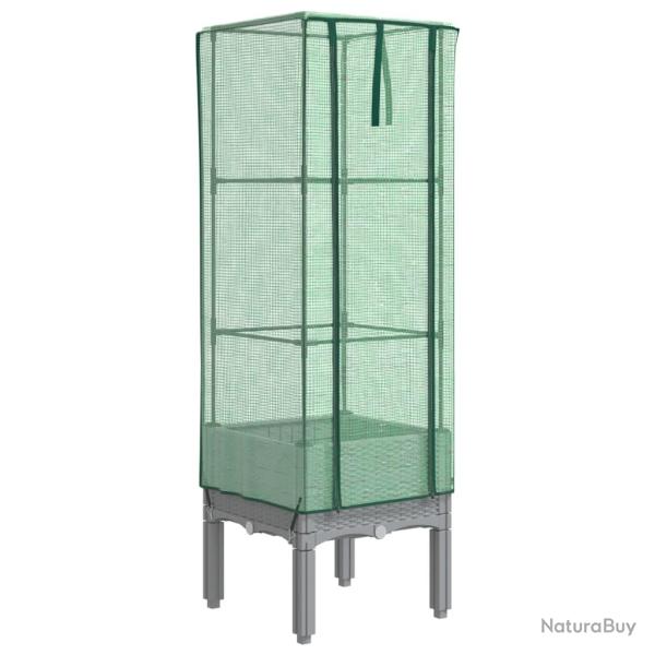 Jardini�re bac lit sur�lev� plantes fleurs terrasse jardin sur�lev�e avec housse aspect rotin 40 x