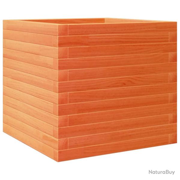 Jardini�re bac lit sur�lev� plantes fleurs terrasse jardin cire 50 x 50 x 45,5 cm bois de pin massi