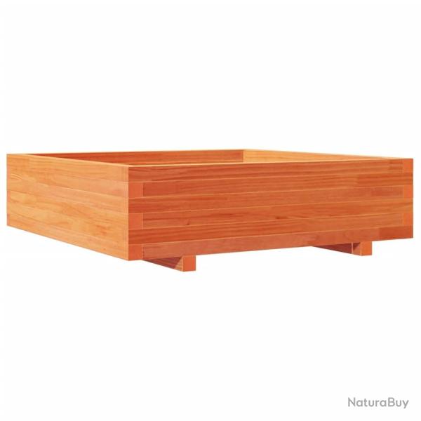 Jardini�re bac lit sur�lev� plantes fleurs terrasse jardin cire 90 x 90 x 26,5 cm bois de pin massi