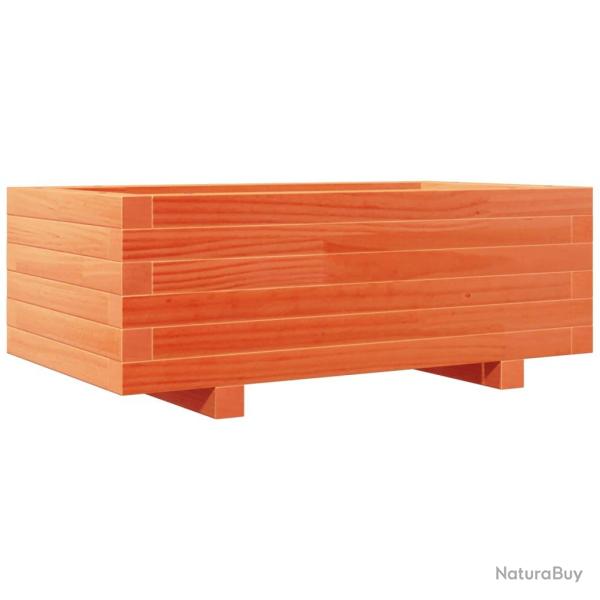 Jardini�re bac lit sur�lev� plantes fleurs terrasse jardin cire 70 x 40 x 26,5 cm bois de pin massi