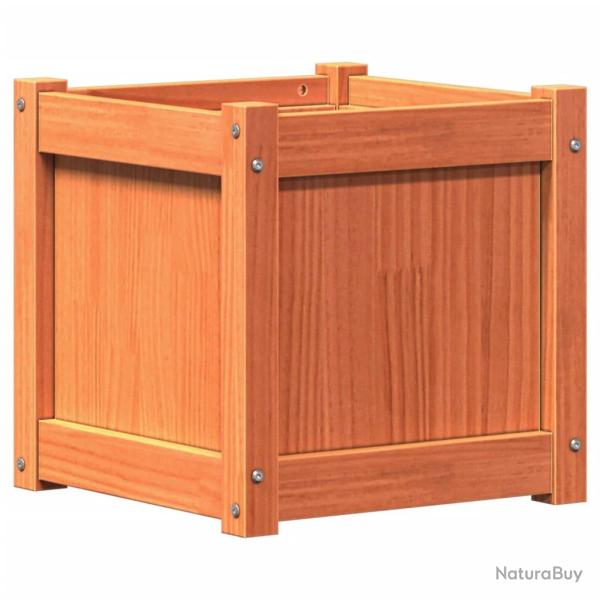Jardini�re bac lit sur�lev� plantes fleurs terrasse jardin cire 40 x 40 x 40 cm bois de pin massif