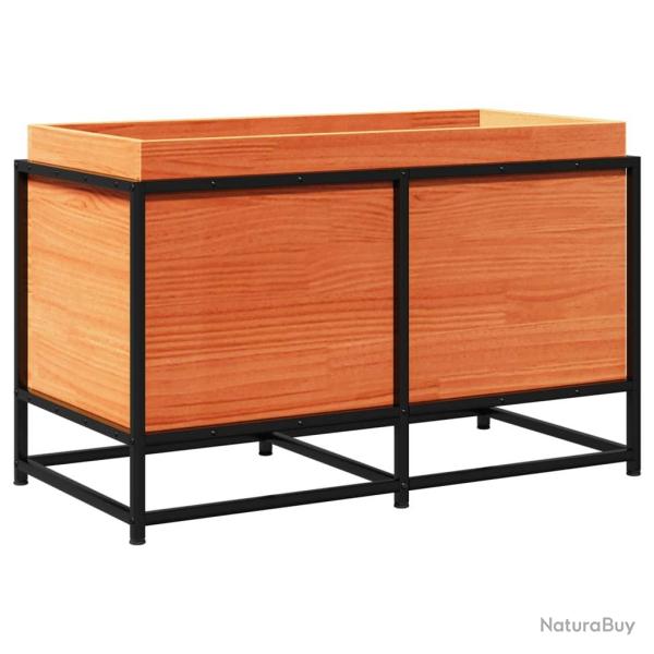 Jardini�re bac lit sur�lev� plantes fleurs terrasse jardin cire 80 x 40 x 50 cm bois de pin massif