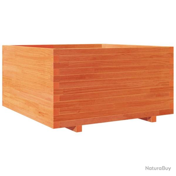 Jardini�re bac lit sur�lev� plantes fleurs terrasse jardin cire 90 x 90 x 49,5 cm bois de pin massi