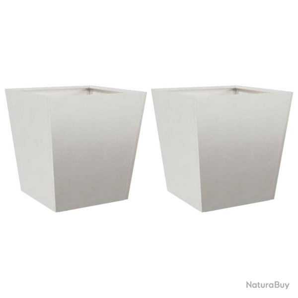 Jardini�re bac lit sur�lev� plantes fleurs jardin terrasses lot de 2 40 x 40 x 40 cm acier inoxydab