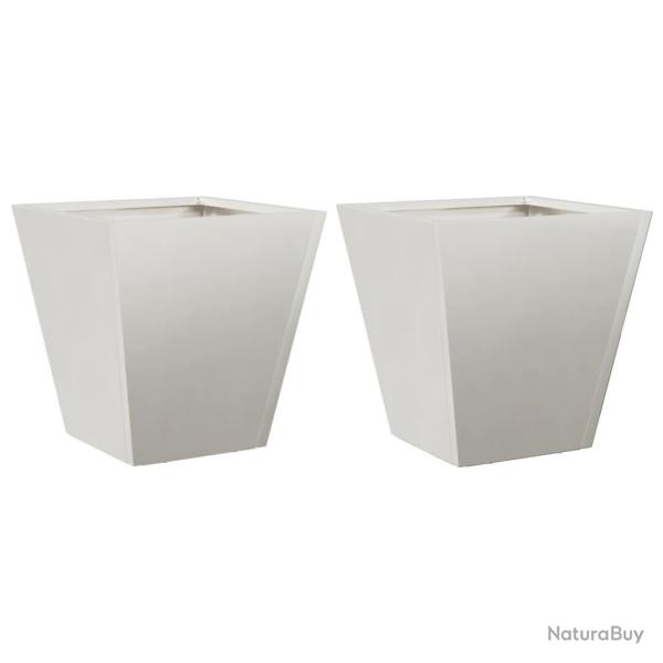 Jardini�re bac lit sur�lev� plantes fleurs jardin terrasses lot de 2 30 x 30 x 30 cm acier inoxydab