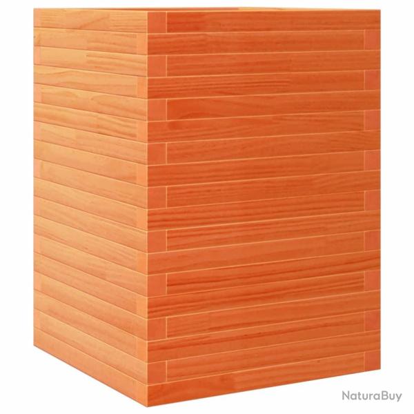 Jardini�re bac lit sur�lev� plantes fleurs terrasse jardin cire 50 x 50 x 68,5 cm bois de pin massi