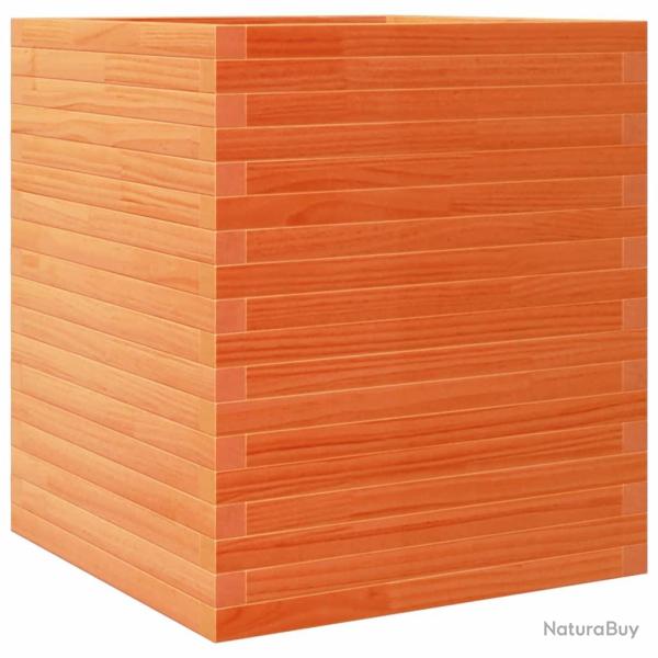 Jardini�re bac lit sur�lev� plantes fleurs terrasse jardin cire 60 x 60 x 68,5 cm bois de pin massi