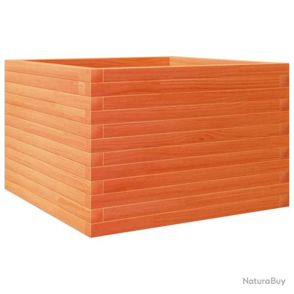 Jardini�re bac lit sur�lev� plantes fleurs terrasse jardin cire 70 x 70 x 45,5 cm bois de pin massi