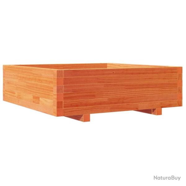 Jardini�re bac lit sur�lev� plantes fleurs terrasse jardin cire 80 x 80 x 26,5 cm bois de pin massi