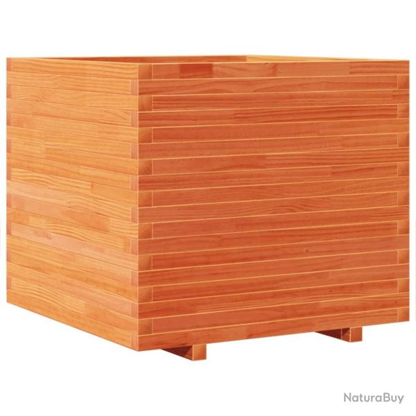 Jardini�re bac lit sur�lev� plantes fleurs terrasse jardin cire 80 x 80 x 72 cm bois de pin massif