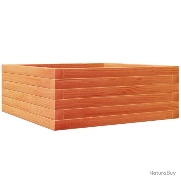 Jardini�re bac lit sur�lev� plantes fleurs terrasse jardin cire 60 x 60 x 23 cm bois de pin massif