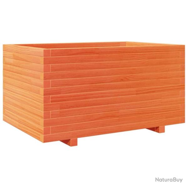 Jardini�re bac lit sur�lev� plantes fleurs terrasse jardin cire 90 x 60 x 49,5 cm bois de pin massi
