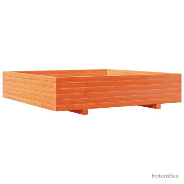Jardini�re bac lit sur�lev� plantes fleurs terrasse jardin cire 110 x 110 x 26,5 cm bois de pin mas