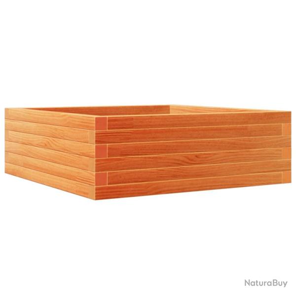 Jardini�re bac lit sur�lev� plantes fleurs terrasse jardin cire 70 x 70 x 23 cm bois de pin massif